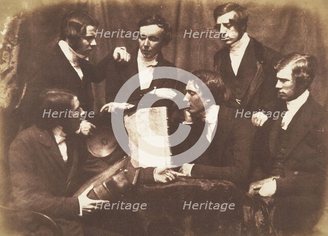 Prof. Fraser, Rev. Welsh, Rev. Hamilton, and Three Other Men, 1843-47. Creators: David Octavius Hill, Robert Adamson, Hill & Adamson.