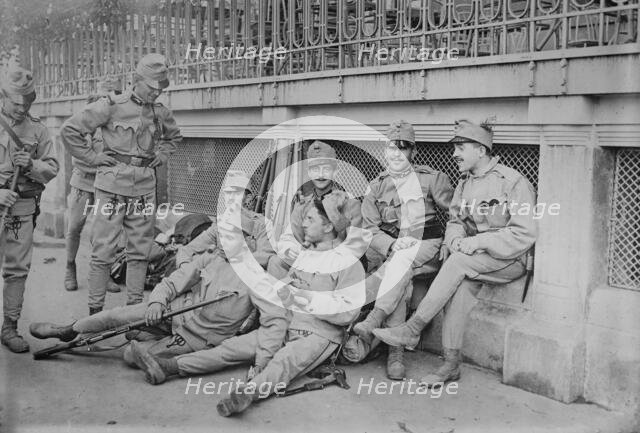 Hungarian soldiers in Budapest, 1917. Creator: Bain News Service.