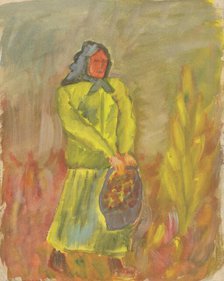Woman with basket, 1930-1944. Creator: Arnold Peter Weisz-Kubincan.