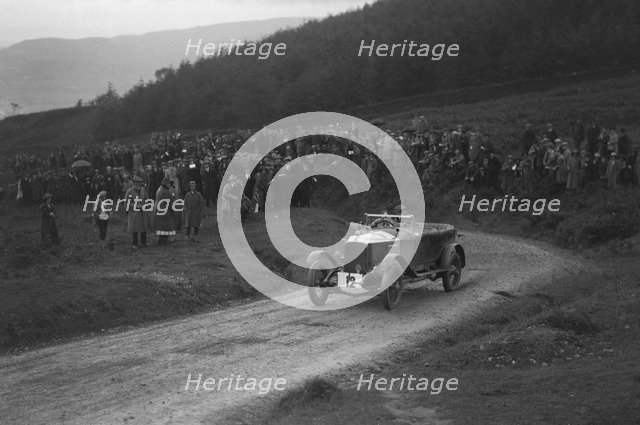 Vauxhall 30-98 of Humphrey Cook competing in the Caerphilly Hillclimb, Wales, 1922. Artist: Bill Brunell.