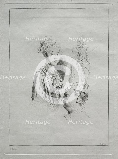 Study of Heads, 1700s. Creator: Unknown.