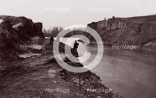 Dutch Gap Canal, 1865. Creators: Andrew Joseph Russell, Egbert Guy Fowx.