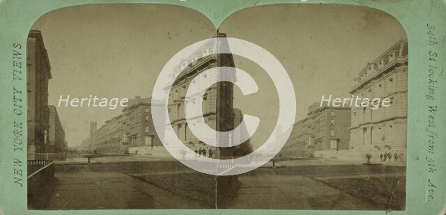 34th Street looking west from 5th Ave, c1850-1930. Creator: Unknown.