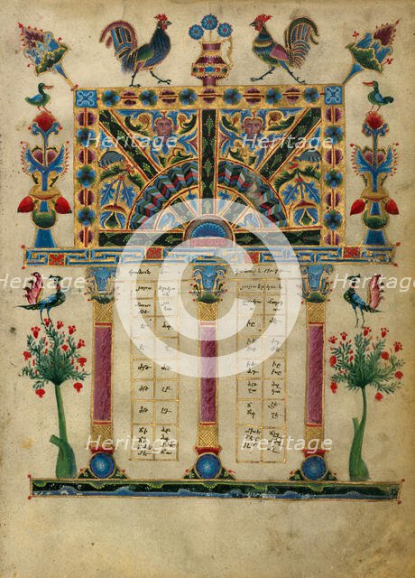 Canon Table Page; Zeyt'un Gospels, 1256. Creator: T'oros Roslin.