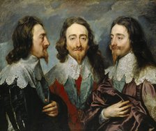 Charles I, King of England  (1600-1649), from Three Angles (The Triple Portrait"), 1636. Creator: Dyck, Sir Anthony van (1599-1641).