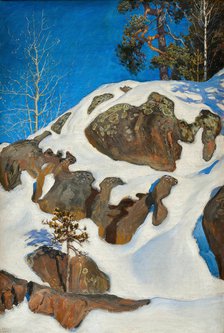 Snow on the cliffs, 1901.