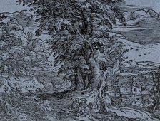 Landscape with Seated Couple, between 1595 and 1600. Creator: Hendrik Goltzius.