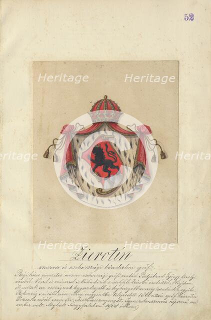 Coat of arms of the zerotin family, 1904-1910. Creator: Adolf Medzihradsky.