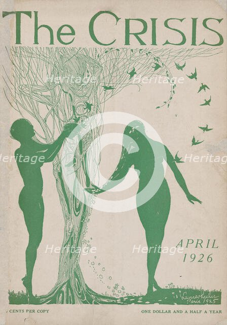 The Crisis: a record of the darker races, April 1926 [Cover], 1926-04. Creator: Laura Wheeler Waring.