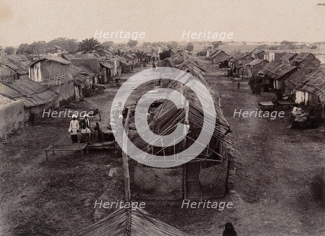 A segregation camp during bubonic plague outbreak, Karachi, India, 1897. Creator: Unknown.