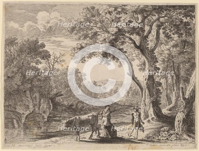 Battus Transformed into Stone. Creator: Herman van Swanevelt.