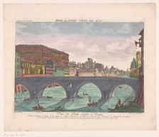 View of the Ponte Sisto in Rome, 1755-1779. Creator: Kaiserlich Franziskische Akademie.