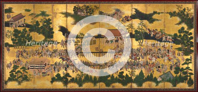 Horse Race at the Kamo Shrine, 1615-50. Creator: Tosa School (Japanese).