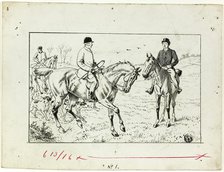 Three Riders at a Hunt, 1867/83. Creator: Francis Arthur Fraser.