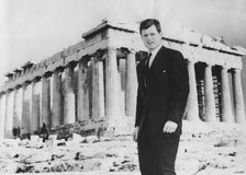 Senator Edward Kennedy (b1932) in front of the Parthenon, Athens, Greece, c1960s. Artist: Unknown