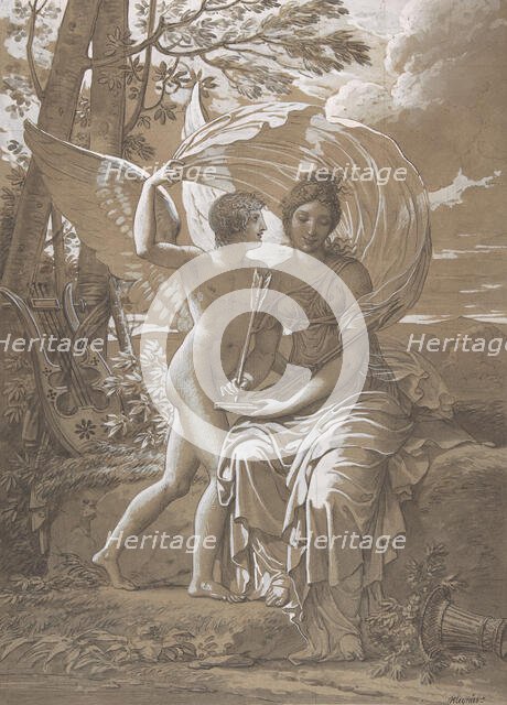 The Muse Erato Writing Verses Inspired by Love, ca. 1797. Creator: Charles Meynier.