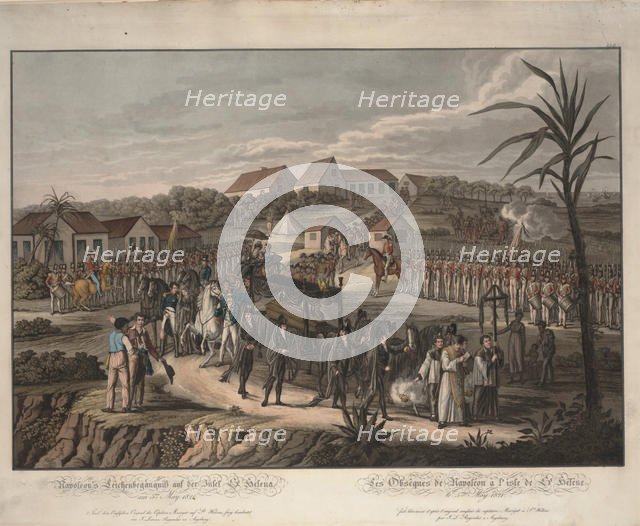 Funeral procession of Napoleon Bonaparte on St. Helena, 1821. Artist: Rugendas, Johann Lorenz, the Younger (1775-1826)