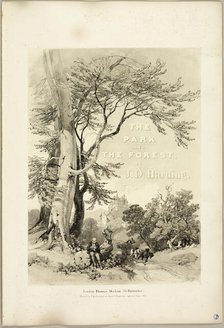 Beech and Oak (Frontispiece), from The Park and the Forest, 1841. Creator: James Duffield Harding.