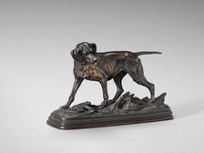 Pointer Standing over a Pheasant, 19th-early 20th century. Creator: Paul-Edouard Delabrière.