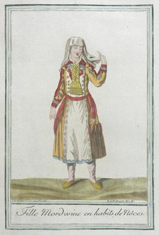 Costumes de Différents Pays, 'Fille Mordwine en Habits de Nôces', c1797. Creator: Jacques Grasset de Saint-Sauveur.