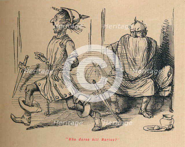 'Who dares kill Marius?', 1852. Artist: John Leech.