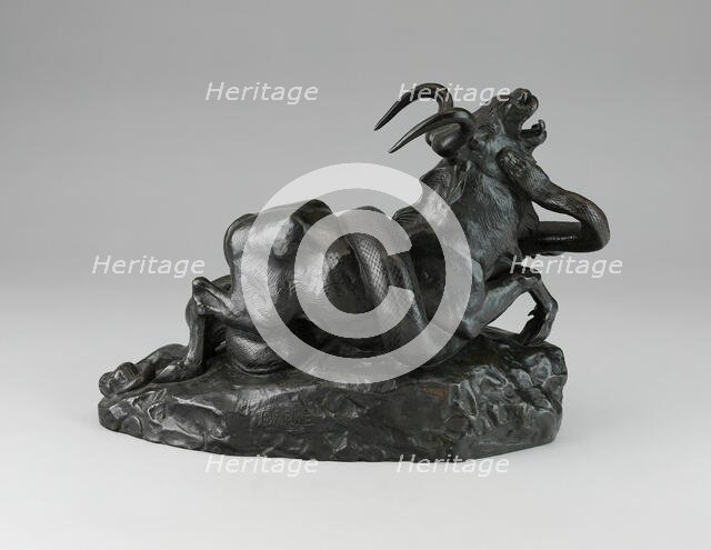 Python and a Gnu, cast c. 1934/35. Creator: Antoine-Louis Barye.
