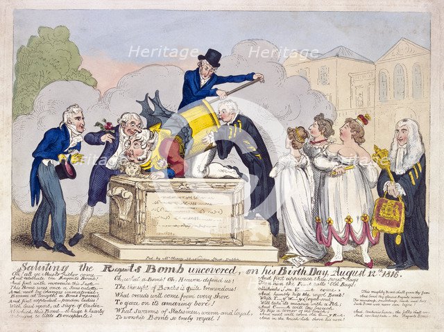 Scene at Horse Guards Parade, London, 1816. Artist: Anon