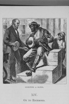 Selecting a banjo; [Richmond, Virginia], 1882. Creator: Unknown.