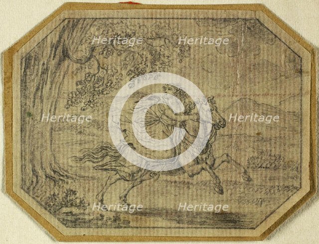 Young Woman on Galloping Horse, n.d. Creator: Johann August Rossmassler.