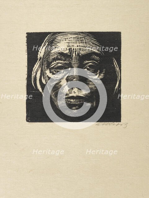 Self-Portrait, 1923. Creator: Kollwitz, Käthe (1867-1945).