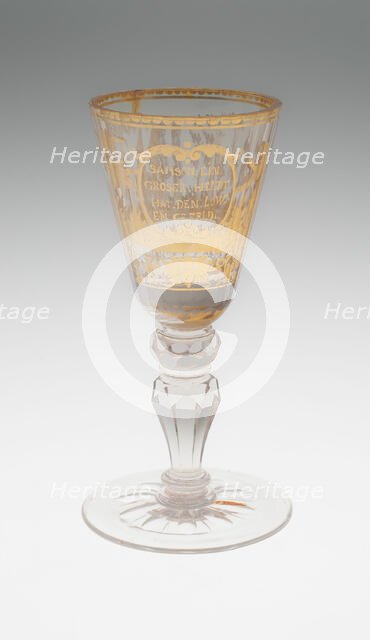 Wine Glass, Bohemia, Early 18th century. Creator: Bohemia Glass.