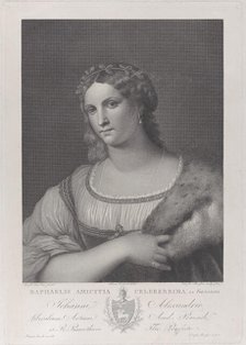La Fornarina, 1814. Creators: Raphael Morghen, Pietro Ermini.