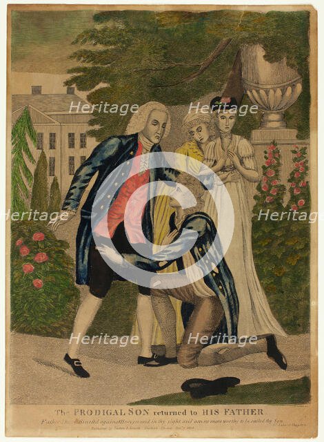 The Prodigal Son Returned to His Father, n.d. Creator: Amos Doolittle.