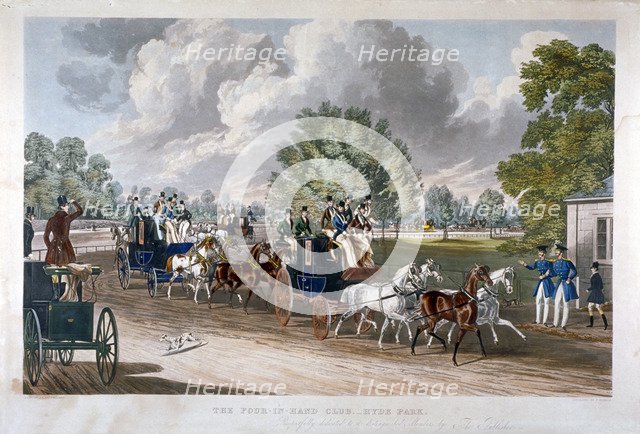 'The Four-in-Hand Club, Hyde Park', London, 1838.  Artist: J Harris