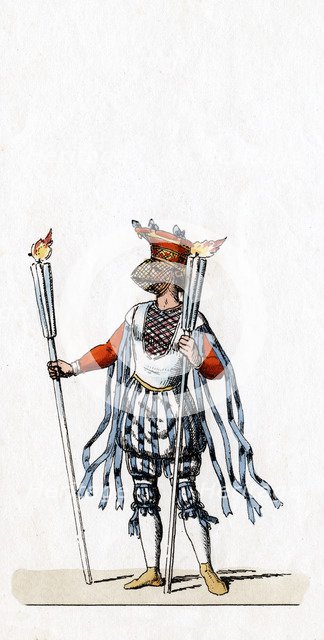 Musician, costume design for Shakespeare's play, Henry VIII, 19th century. Artist: Unknown