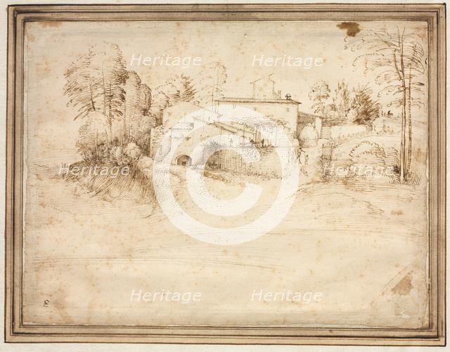 Farmhouse on the Slope of a Hill, c. 1508. Creator: Fra Bartolommeo (Italian, 1472-1517).