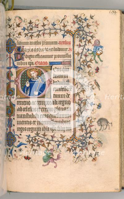 Hours of Charles the Noble, King of Navarre (1361-1425), fol. 291v, St. Louis, c. 1405. Creator: Master of the Brussels Initials and Associates (French).