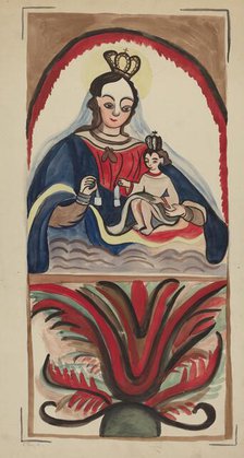 Retablo - Virgin & Child, 1935/1942. Creator: E. Boyd.