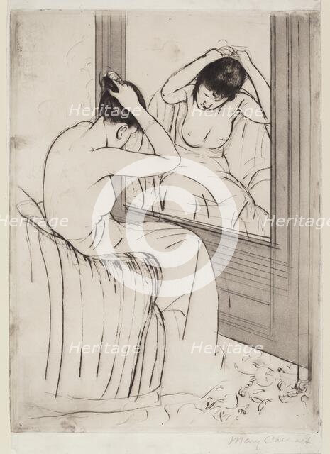 The Coiffure, 1890-1891. Creator: Mary Cassatt.