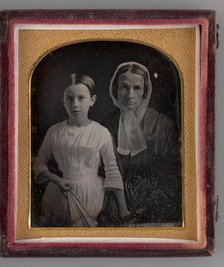 Untitled (Portrait of a Woman and Girl), 1847. Creator: Unknown.