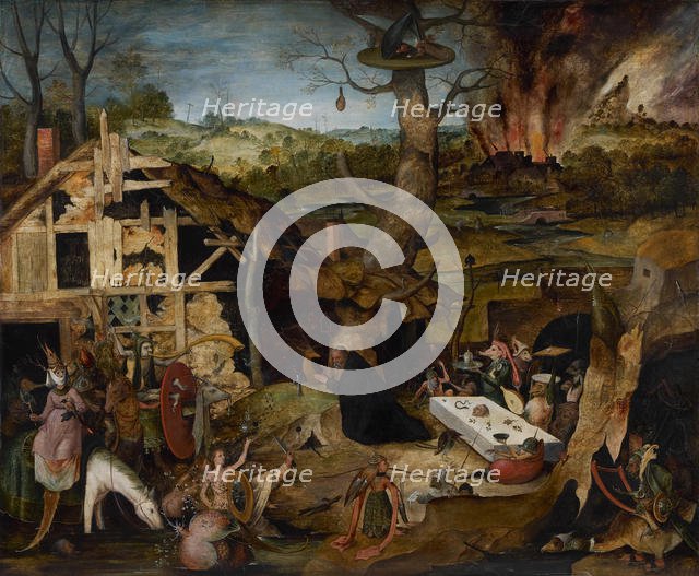 The Temptation of Saint Anthony, 1577. Creator: Huys (Huijs), Pieter (Peeter) (ca 1519-1584).