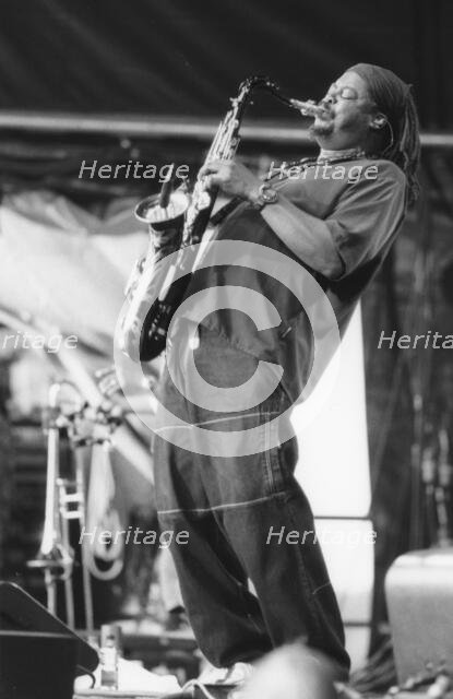 Courtney Pine, Bishopstock Festival,  Devon, 2001. Creator: Brian Foskett.