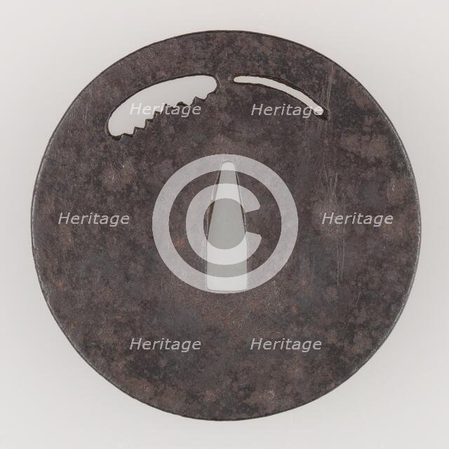 Sword Guard (Tsuba), Japanese, late 14th century. Creator: Unknown.