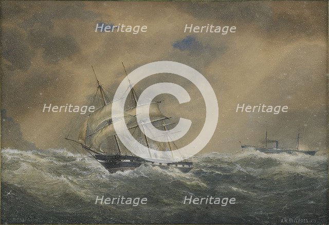 The Steam Frigate Svetlana, 1878. Artist: Beggrov, Alexander Karlovich (1841-1914)