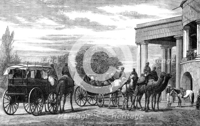 Camel-carriage used by the Lieutenant-Governor of the Punjaub, 1864. Creator: Unknown.