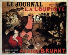 Le Journal publie La Loupiote, Grand roman par Aristide Bruant, 1908. Artist: Poulbot, Francisque (1879-1946)