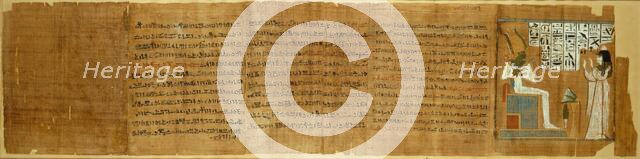 Scene from the Book of the Dead, Egypt, Third Intermediate Period, Dynasty 21 (abt 1069-945 BCE). Creator: Unknown.