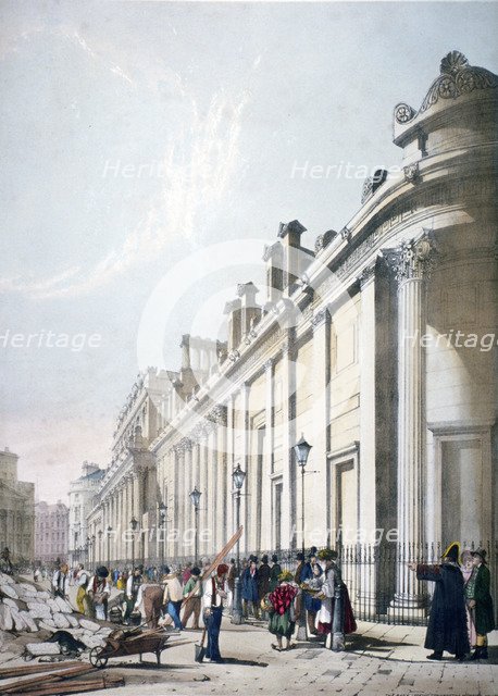 View of the Bank of England City of London, 1842                           Artist: Thomas Shotter Boys