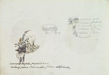 Sketches for a Bonnet and Accessories, ca. 1785-90. Creator: Anon.