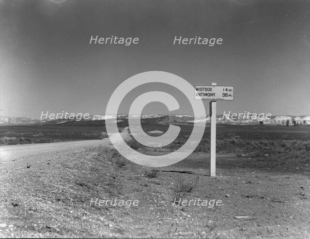 The road to Widtsoe from Panquitah,  Utah, 1936. Creator: Dorothea Lange.